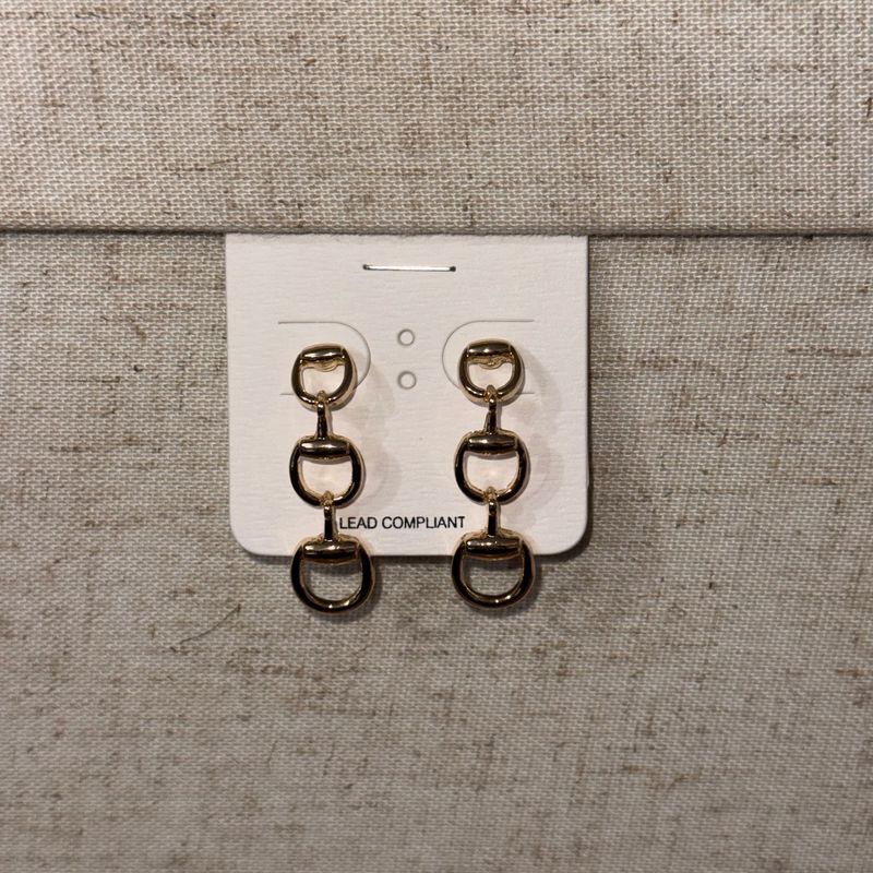 Gold Bit Earrings