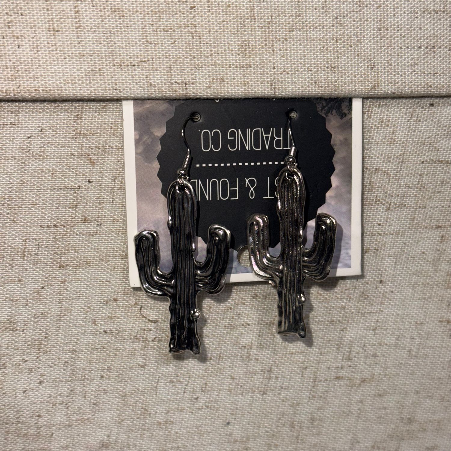 Silver Cactus Earrings