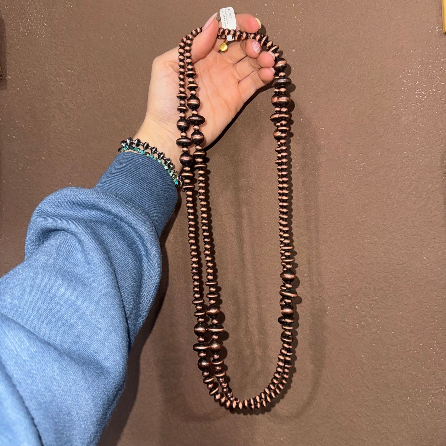 Copper Navajo Pearl Necklace (xlong)