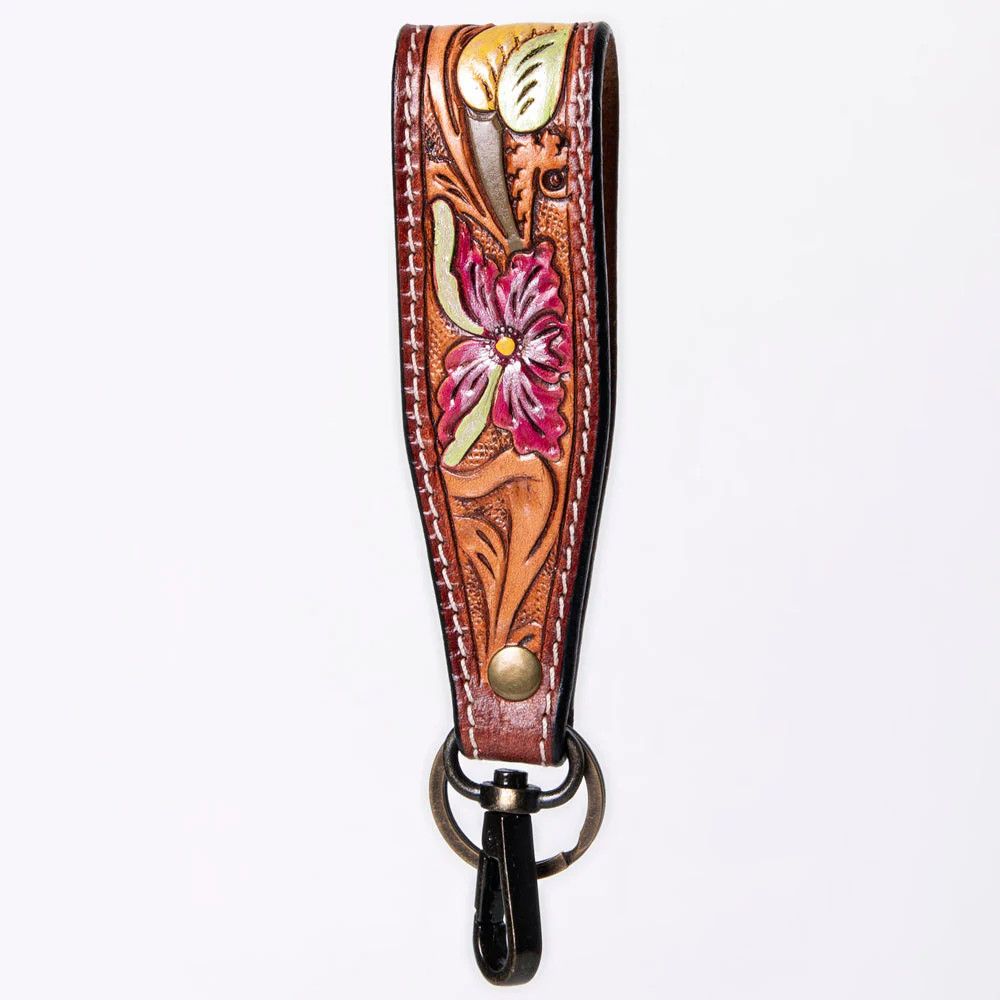 Pink Floral Keychain