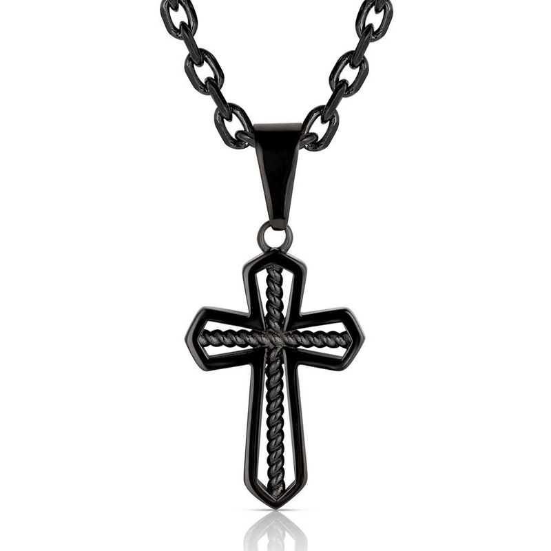 Through the Darkest Night Cross Necklace