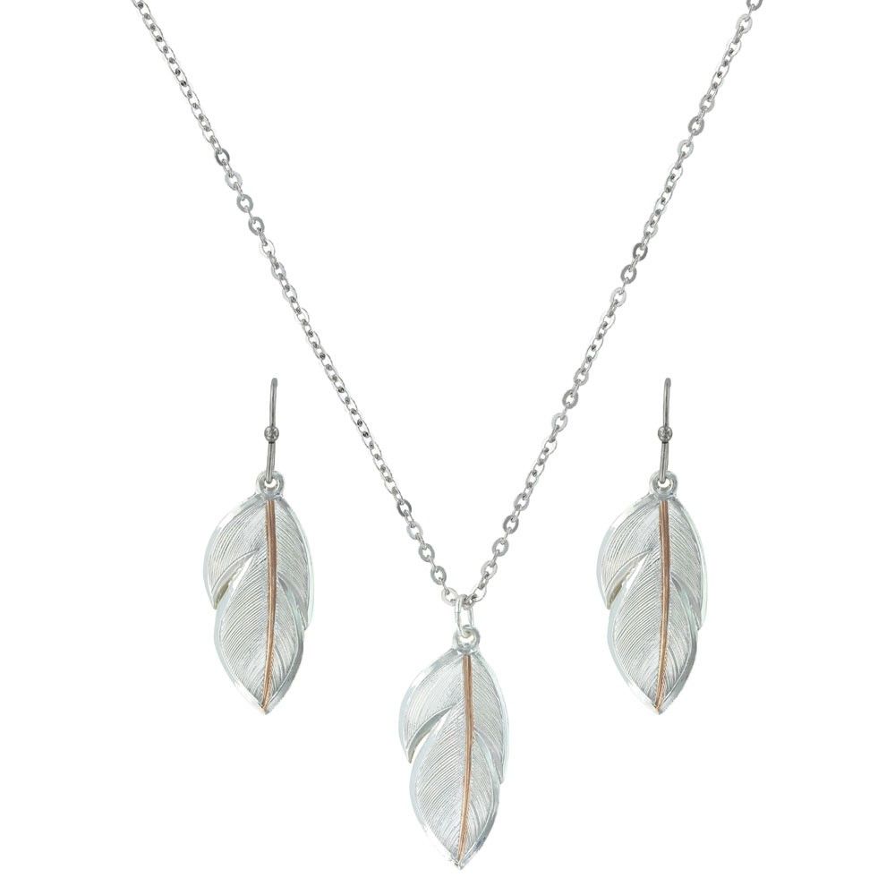 Downy Feather Jewelry Set