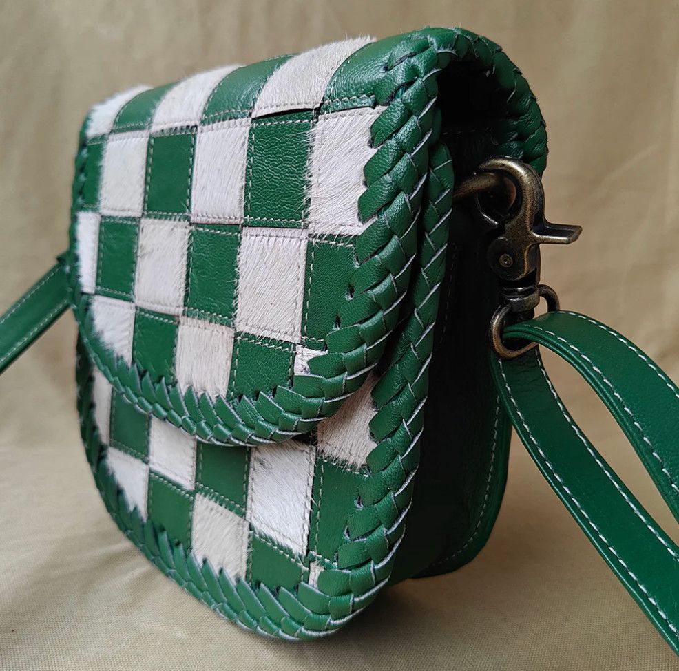 Green Checkered Bag