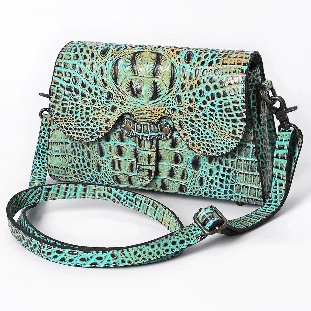 Leather Crocodile Crossbody