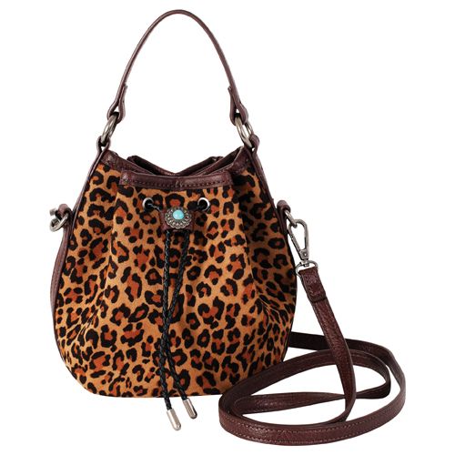 Mini Bucket Bag w/Leopard