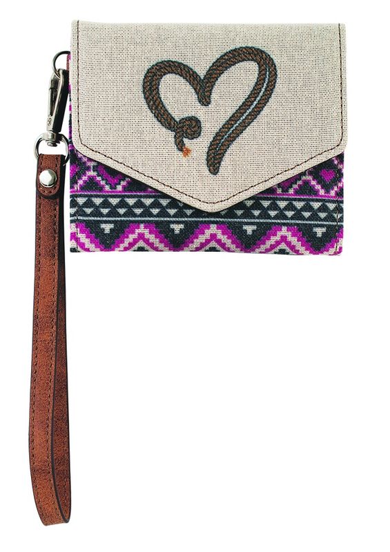 Mini Wallet Canvas w/Rope Heart