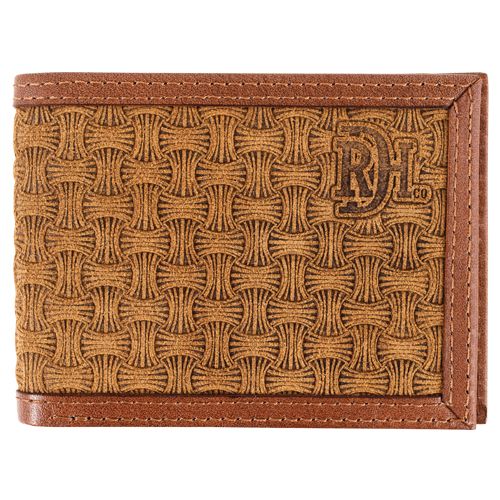 Bifold Wallet Tan Roughout Basketweave