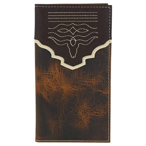 Rodeo Wallet Brown Oiled w/Steerhead