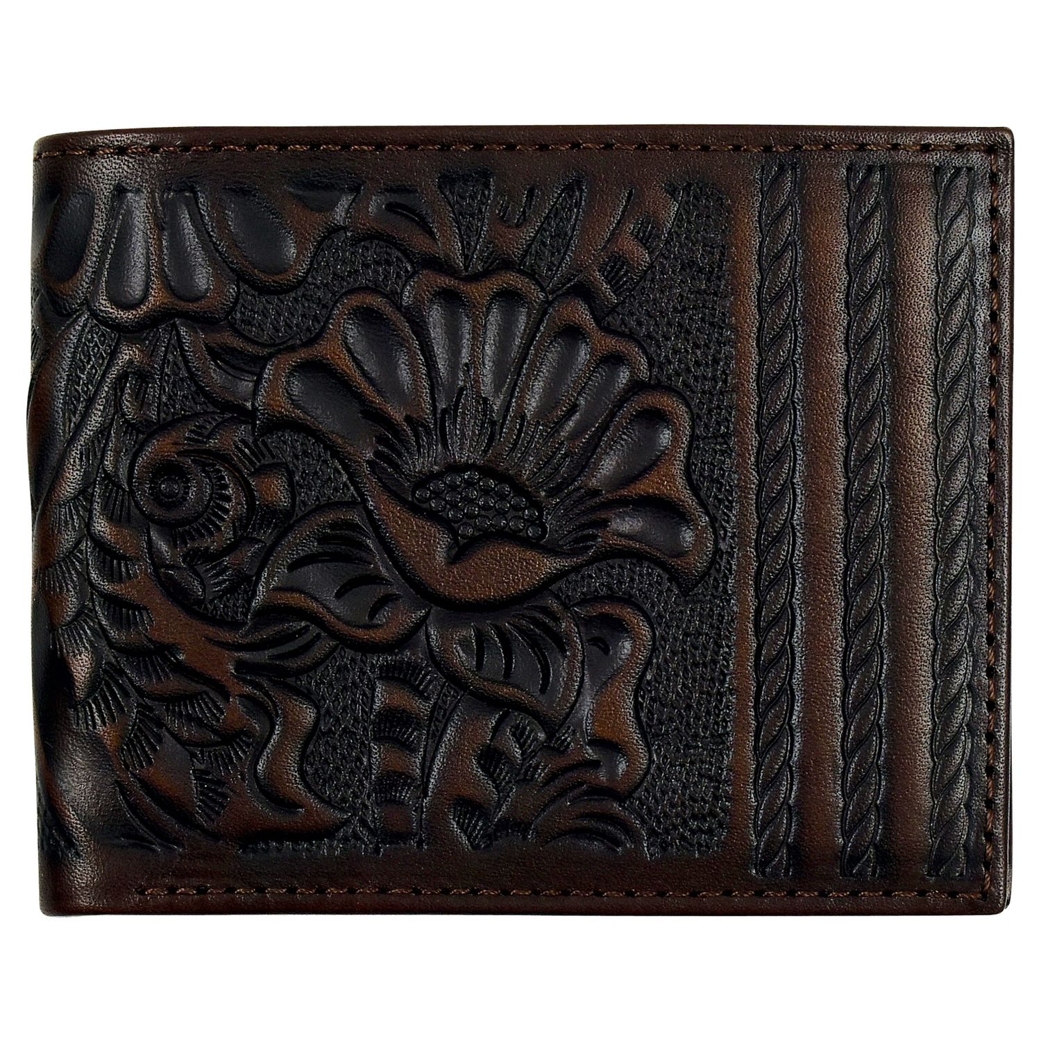 Bifold Wallet Brown Floral