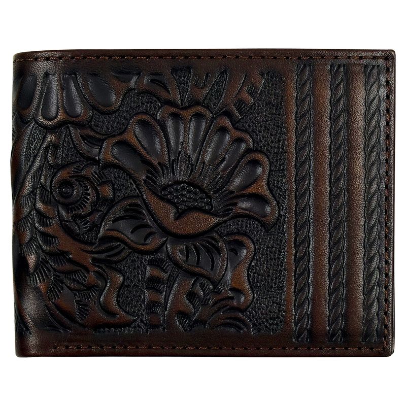 Bifold Wallet Brown Floral