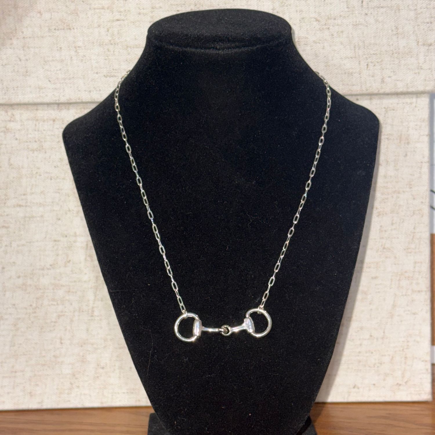Silver Dainty Snafflebit Necklace
