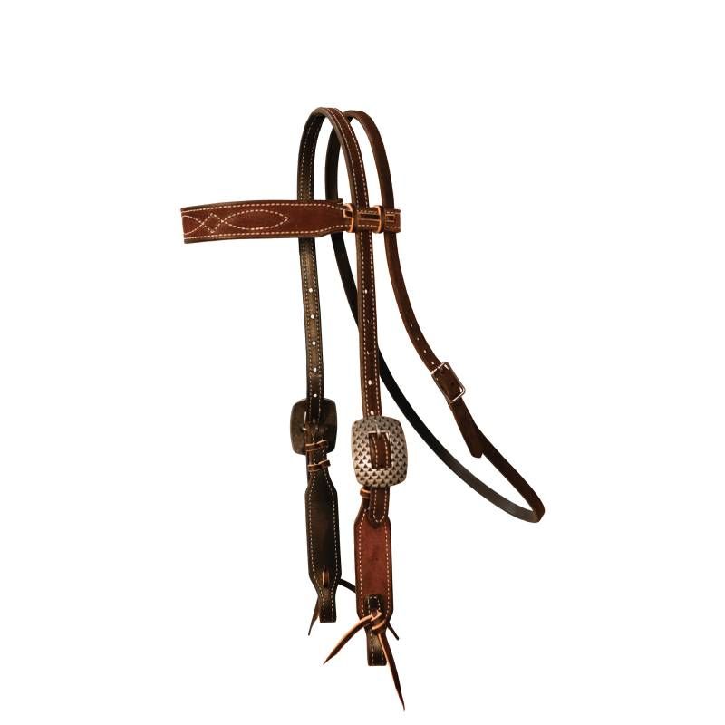 Gunslinger 5/8" Choc/RO Browband Headstall