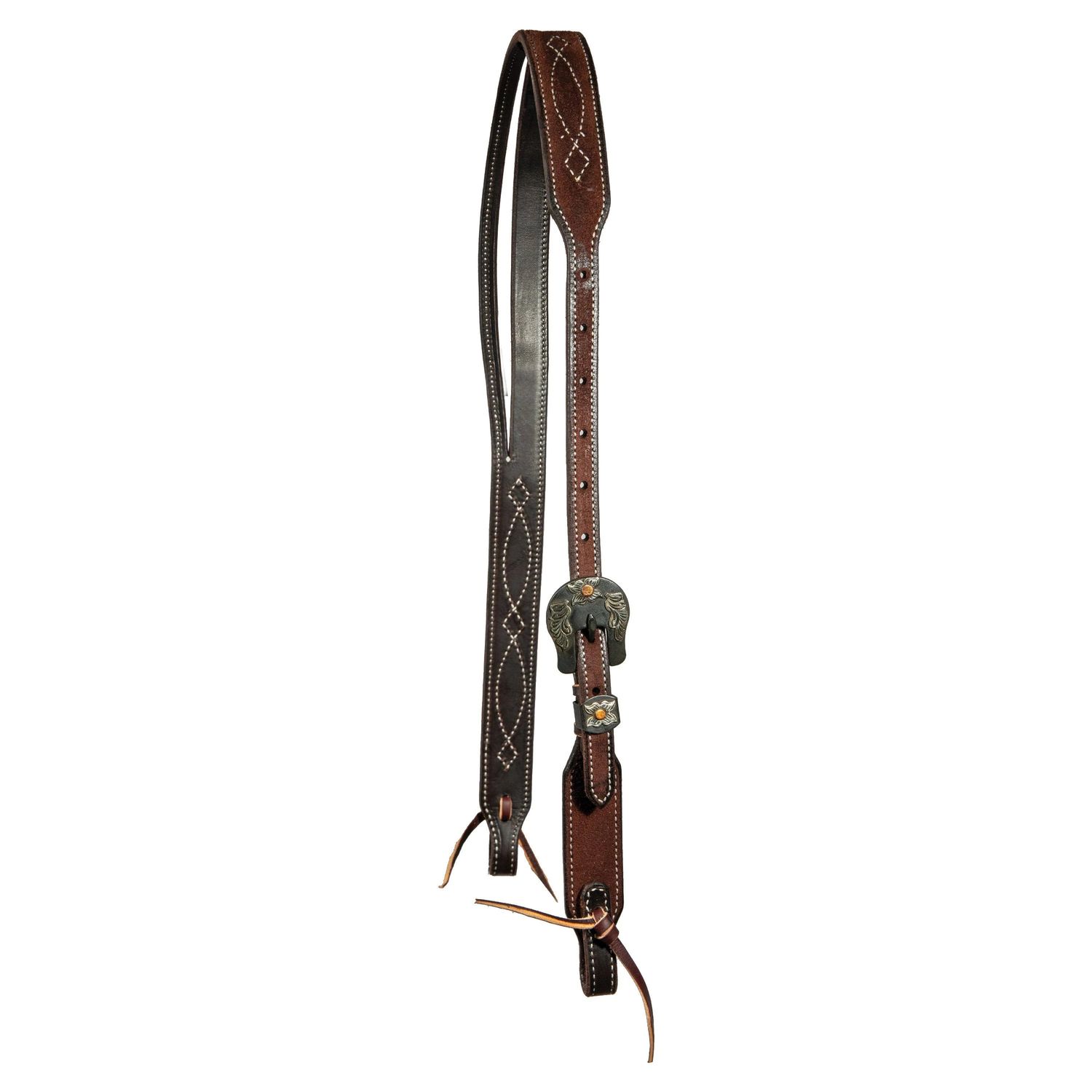 Gunslinger 5/8" Choc/RO Slit Ear Headstall