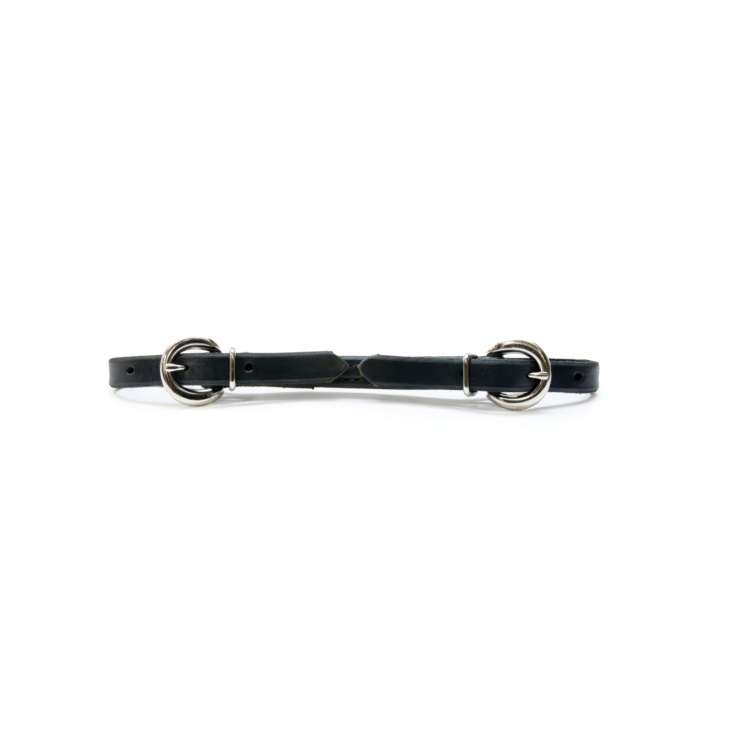 Curb Straps - Black Double Buckle 1/2"