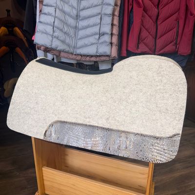 3/4" Thick Western Contoured Natural Barrel Pad 30" x 28" Croc