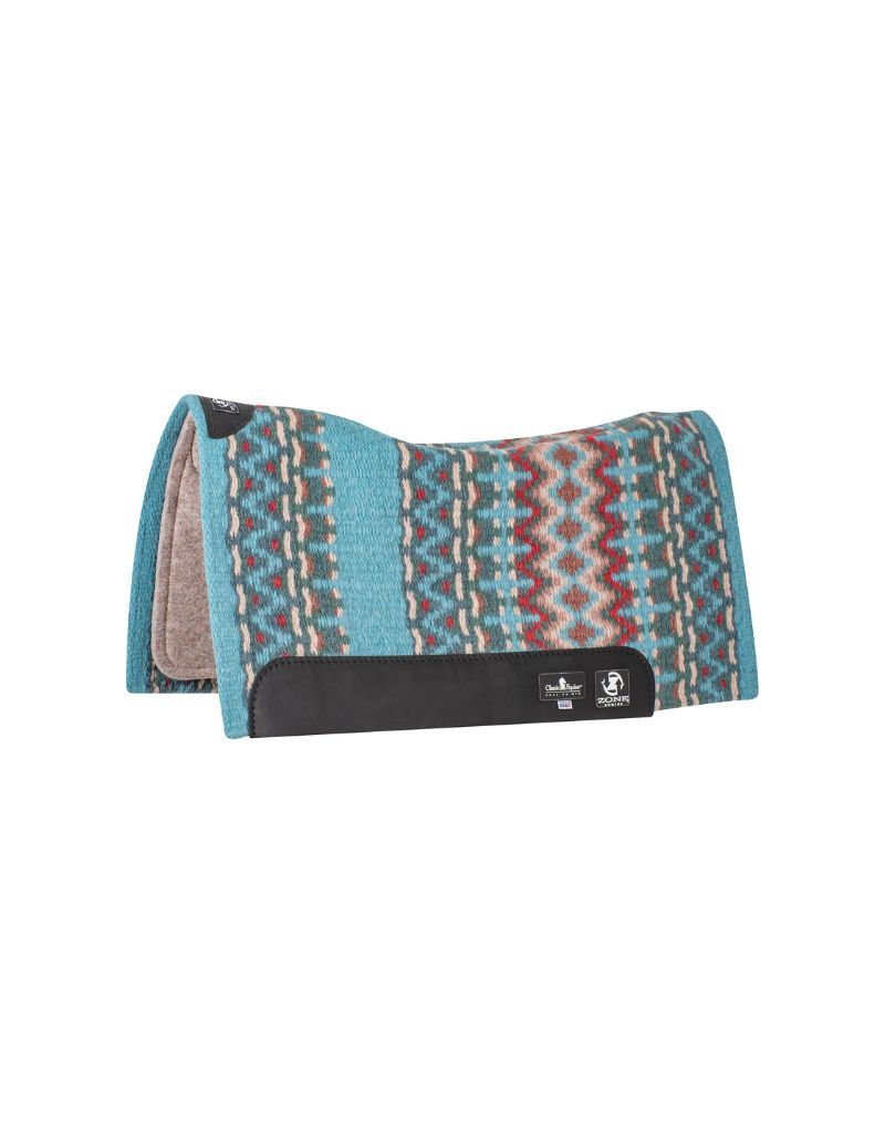 Zone Blanket Top Pad 3/4" Turquoise/Peacock