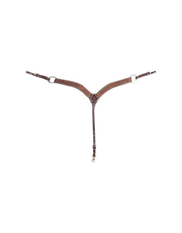 2" Breast Collar w/Weave Tooled