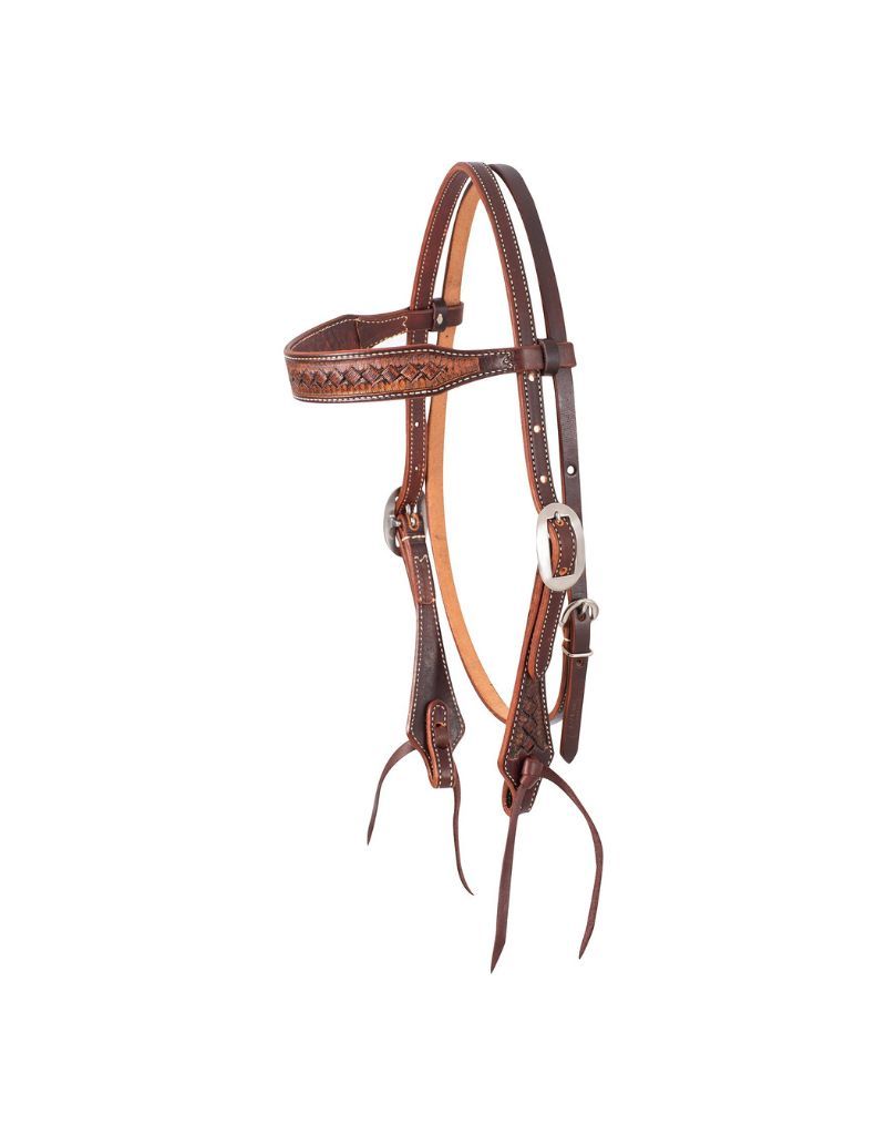 Browband Headstall Weathered Antique