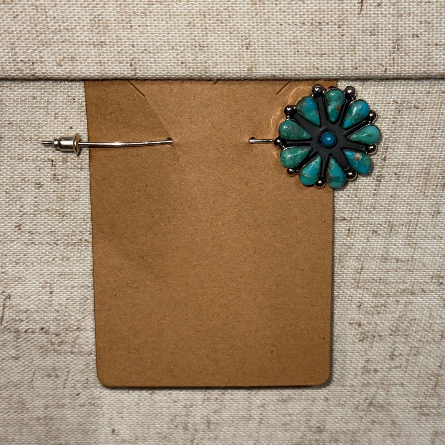 Turquoise 1" Cluster Hat Pin