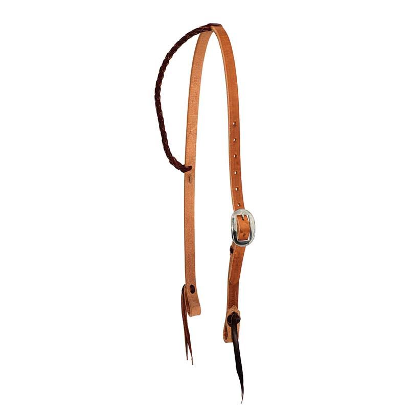 Headstall Braided Slip Ear 3/4" Cowboy Knot