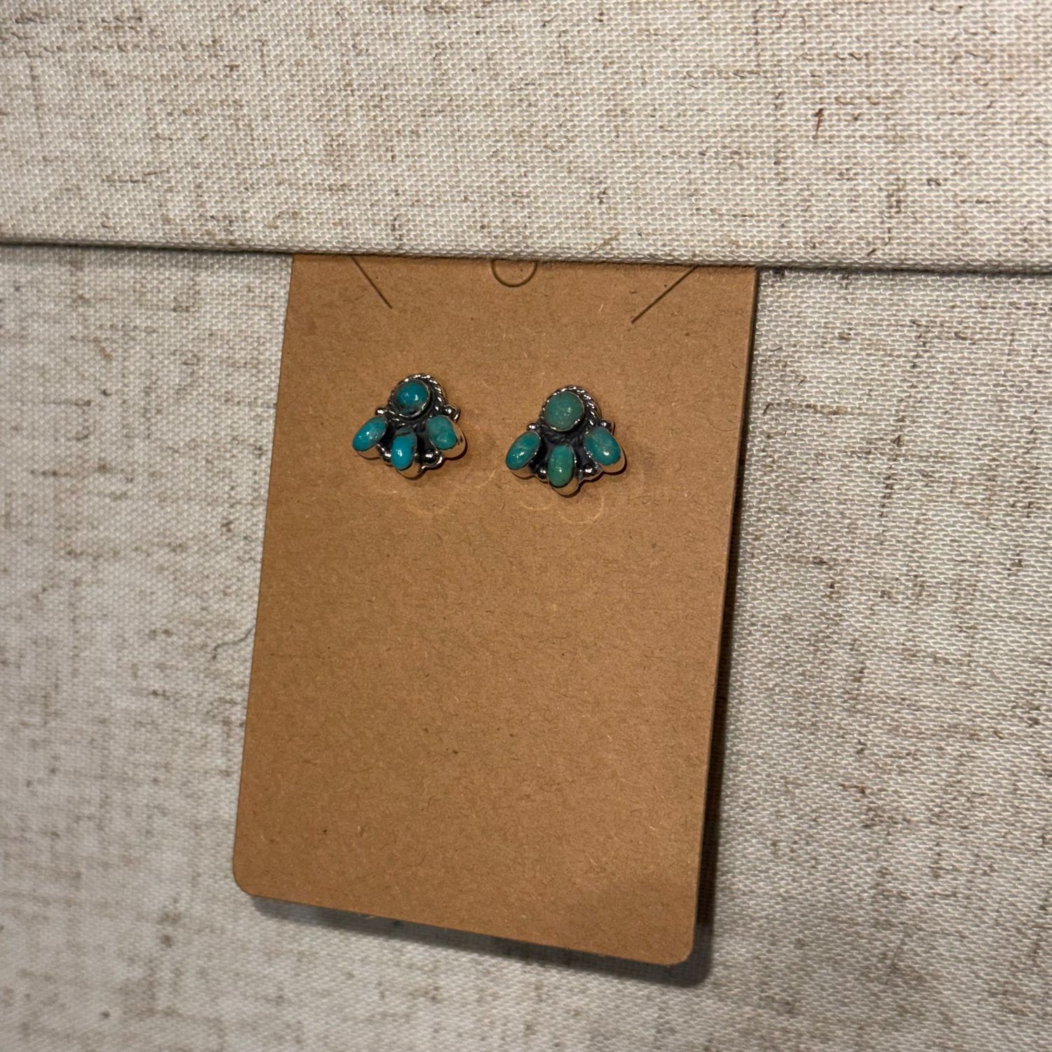 Turq Sm Half Cluster Rope Earring