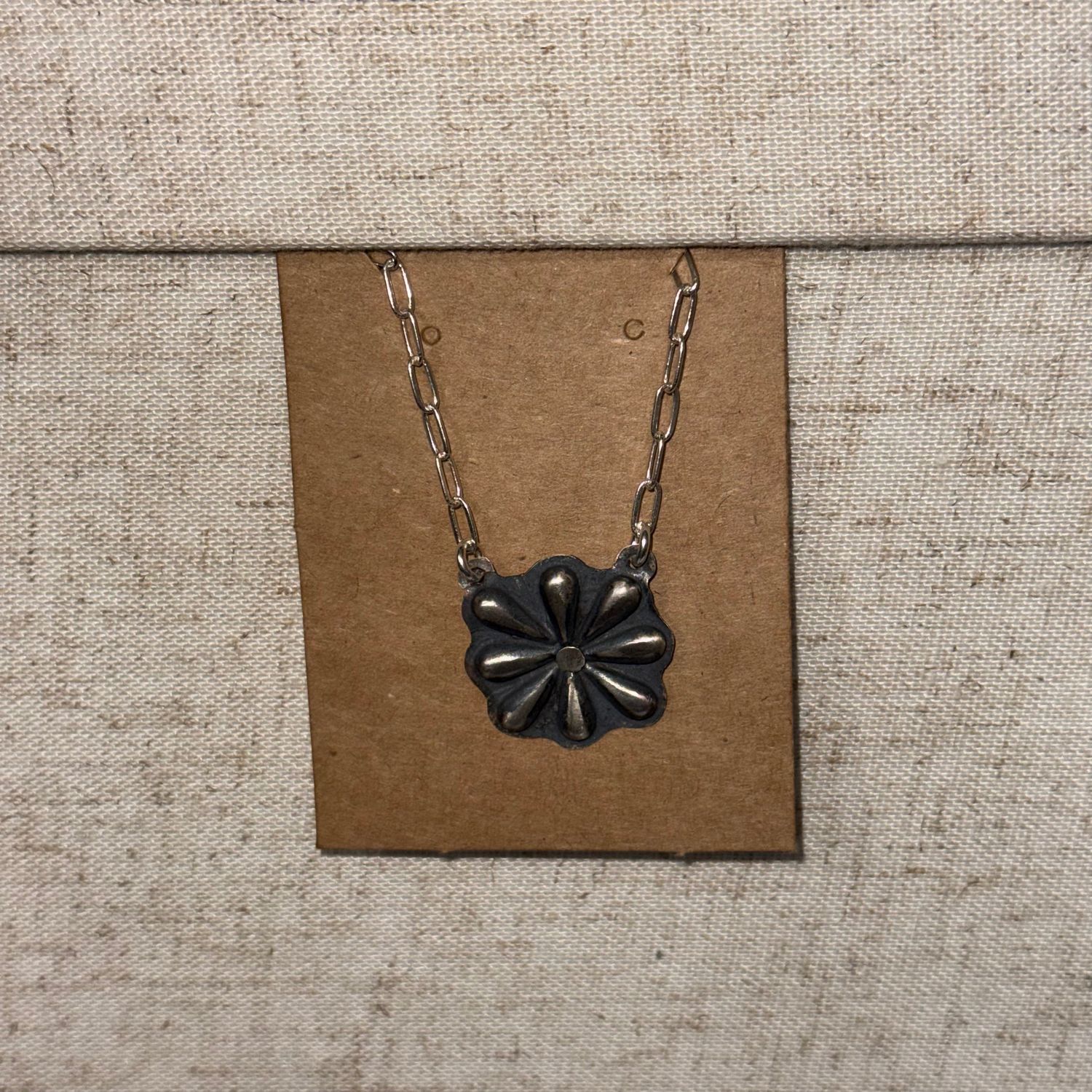 Oxidized Concho Matte Necklace