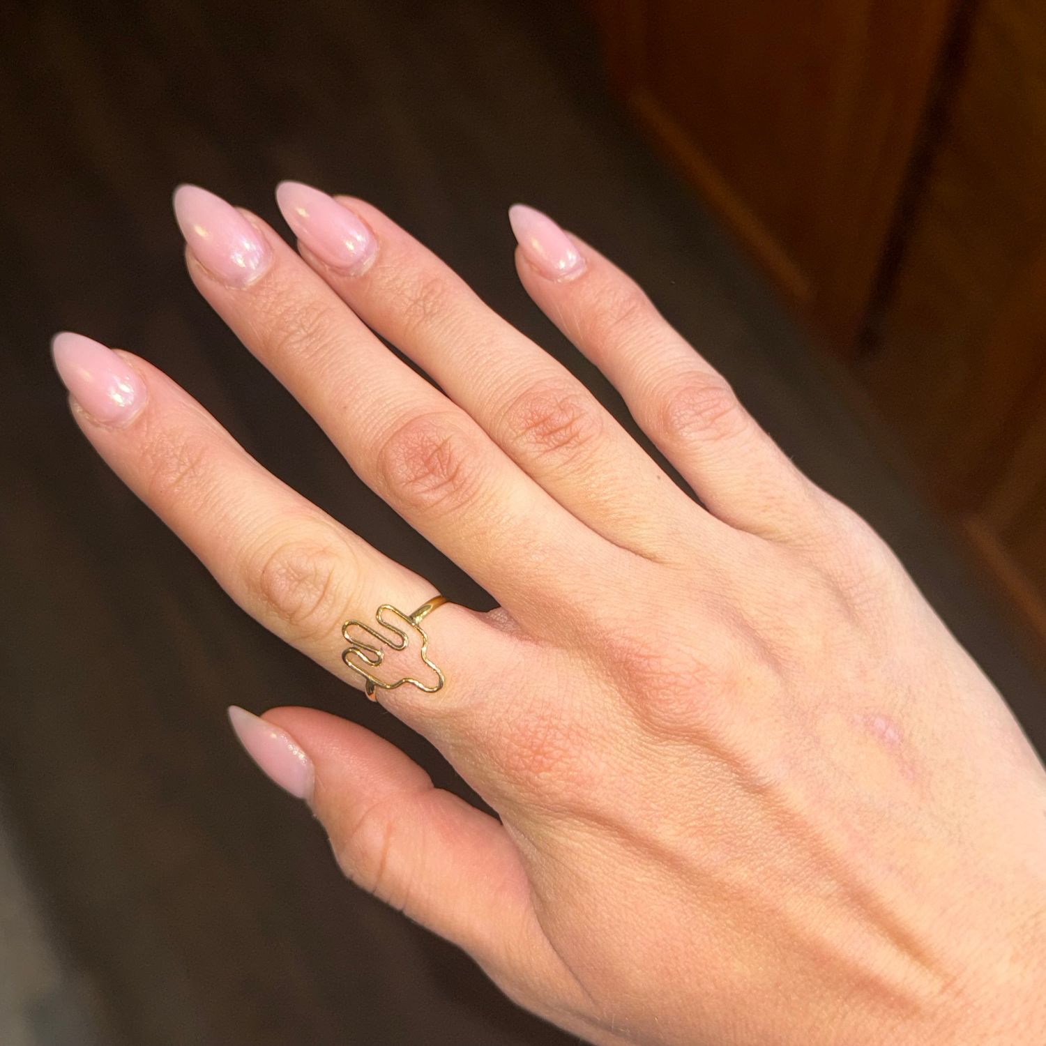 Brass Mini Cactus Ring