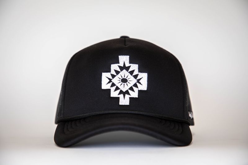 Black/White Aztec Cap