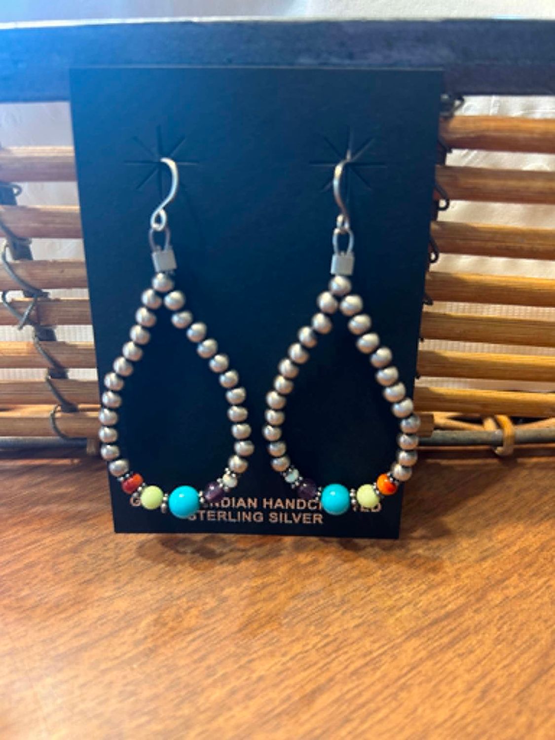 Multi Color Navajo Pearl Earrings