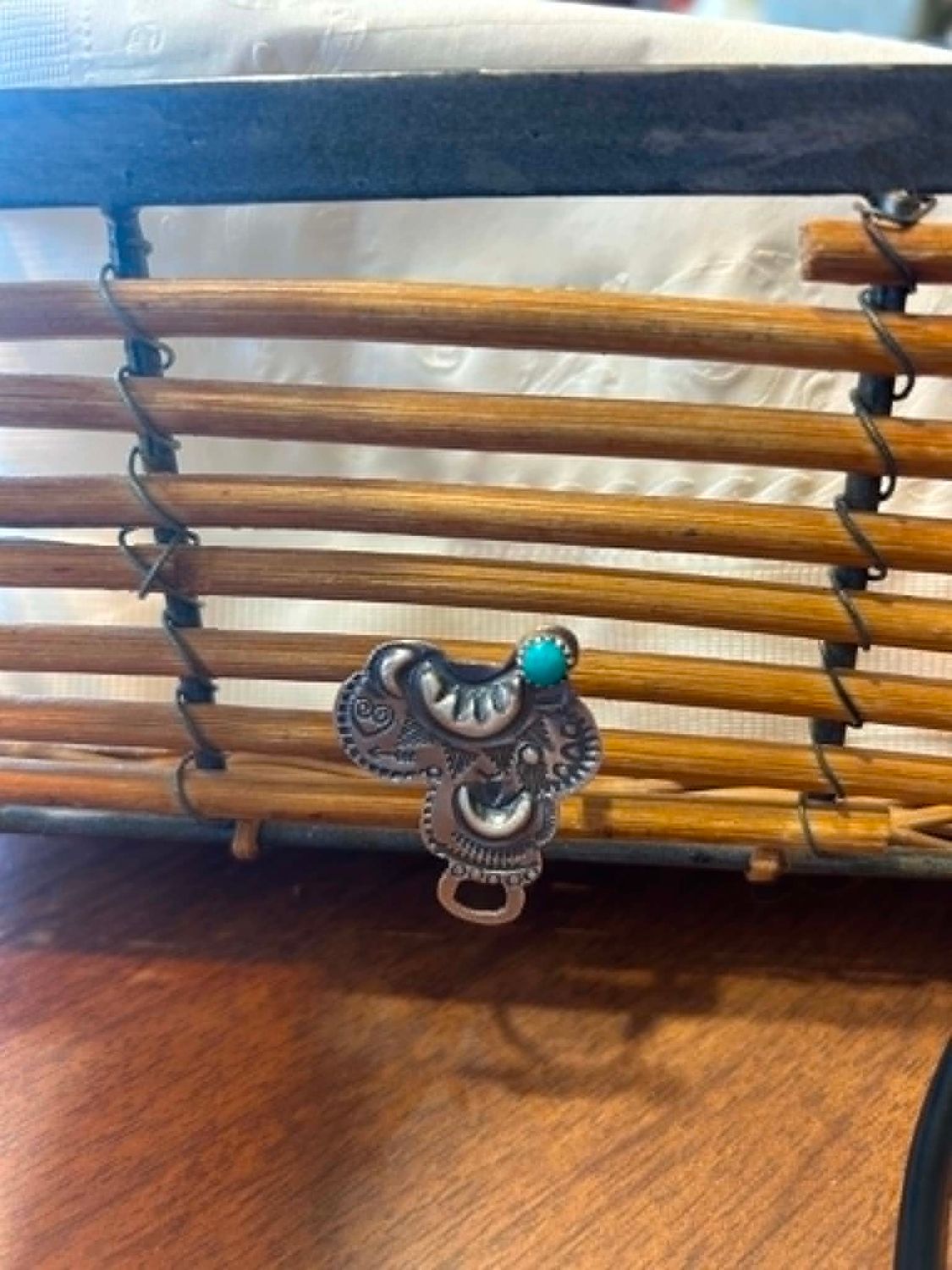 Saddle Turquoise Adj Ring