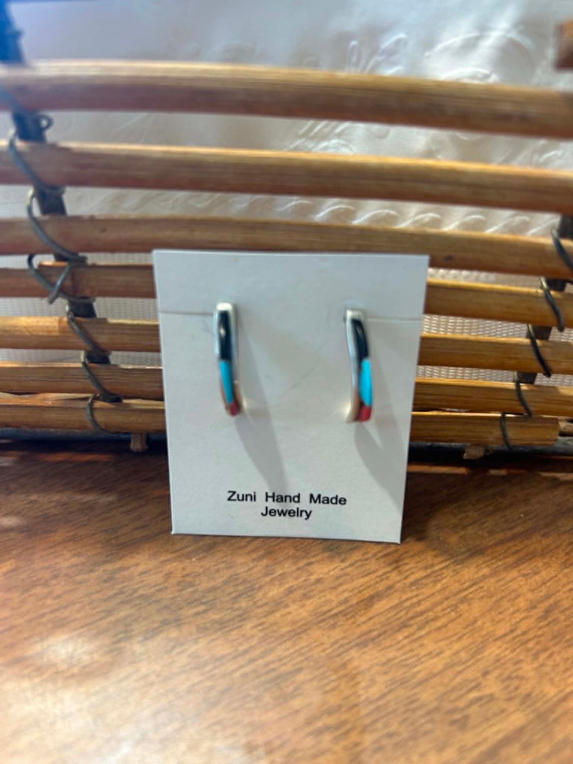 Zuni Red/Blk/Turq Earrings