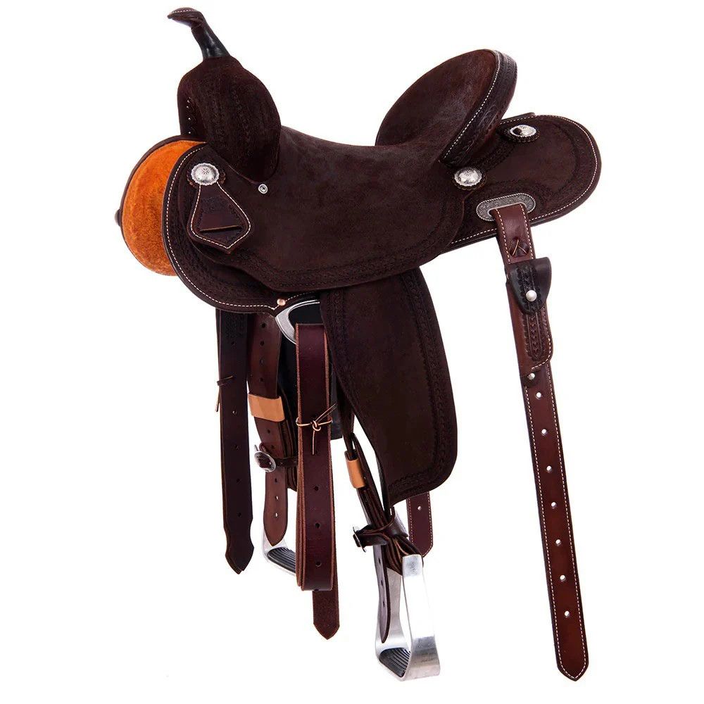 14.5 20 Standard Chocolate Barrel Saddle Snake Border