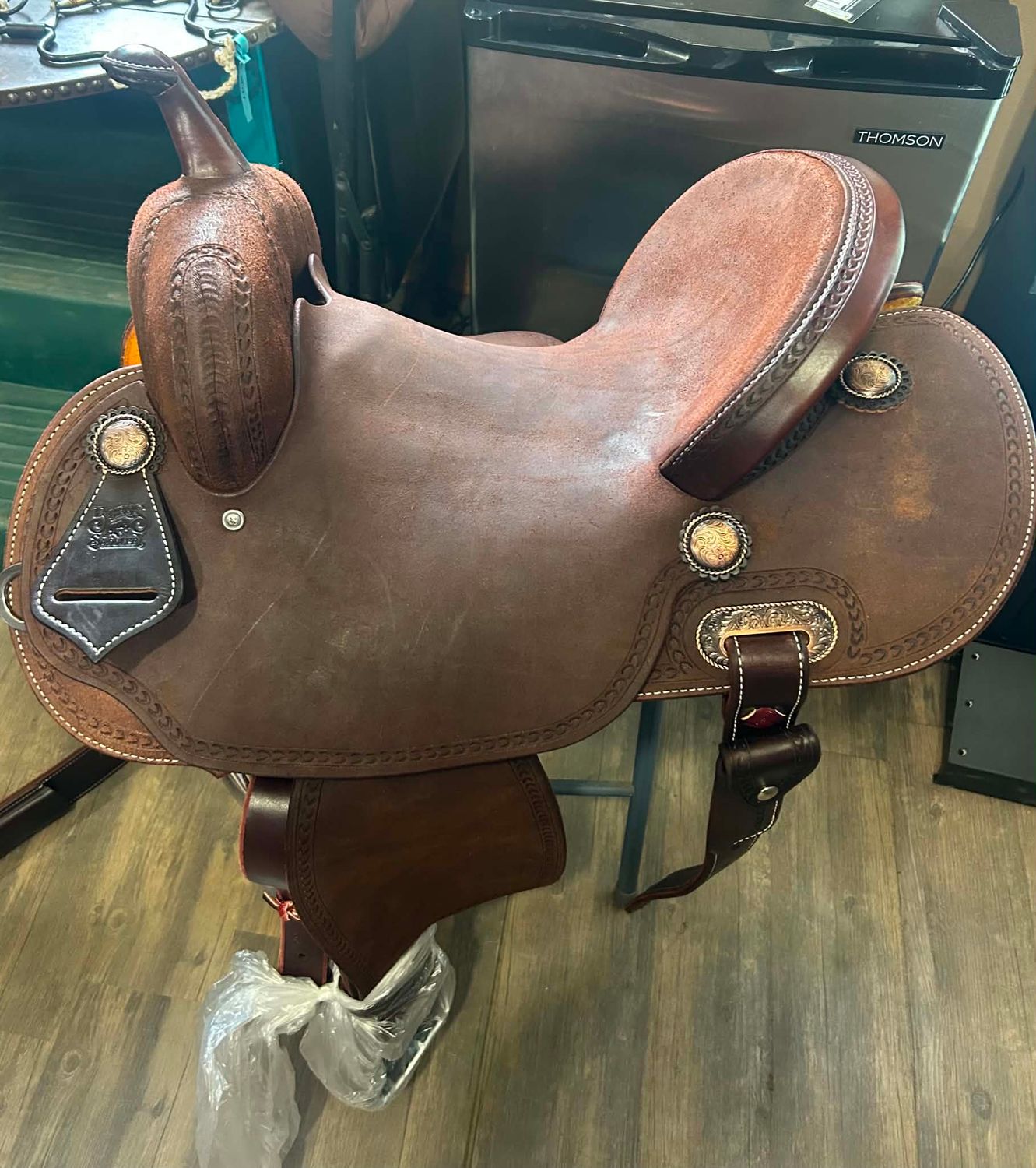 14 20 Custom HD Chocolate Barrel Saddle Wishbone