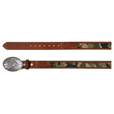 Boys Belt Tan w/Camo Inlay