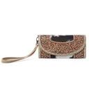 Stoneflower Hairon Leather Women's Wallet in Onyx Pearl