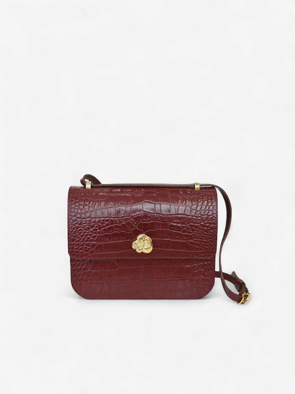Adèle bag Croco, Colour: bordeaux