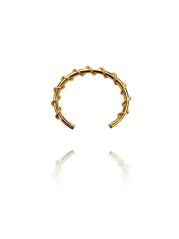 Octobre, small, gold brass