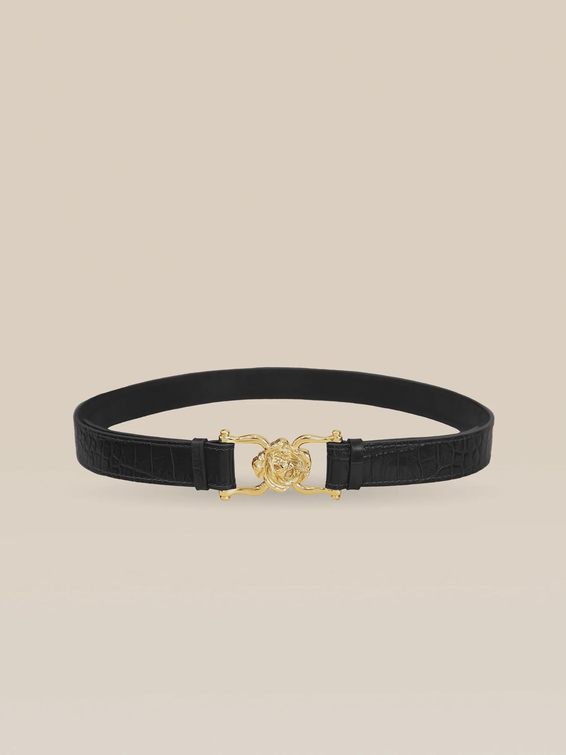 Rosie belt black croco, Size: s