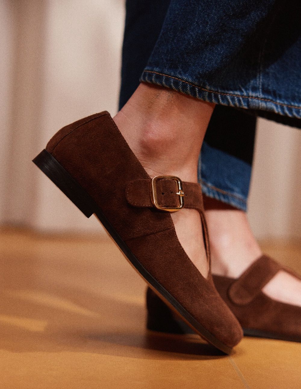 Opal suede shoes marron