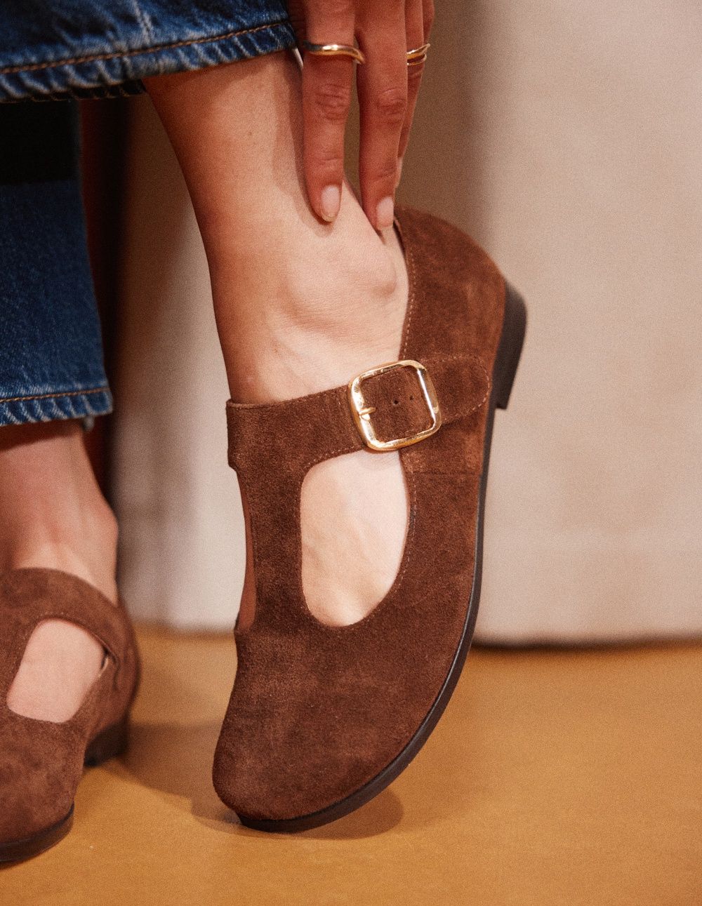 Opal suede shoes marron