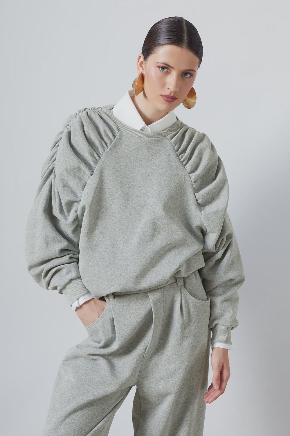 Xenia sweatshirt stone, Size: s