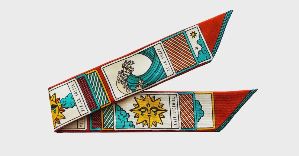 Silk ribbon, Tarot, Multicolor, 4cm