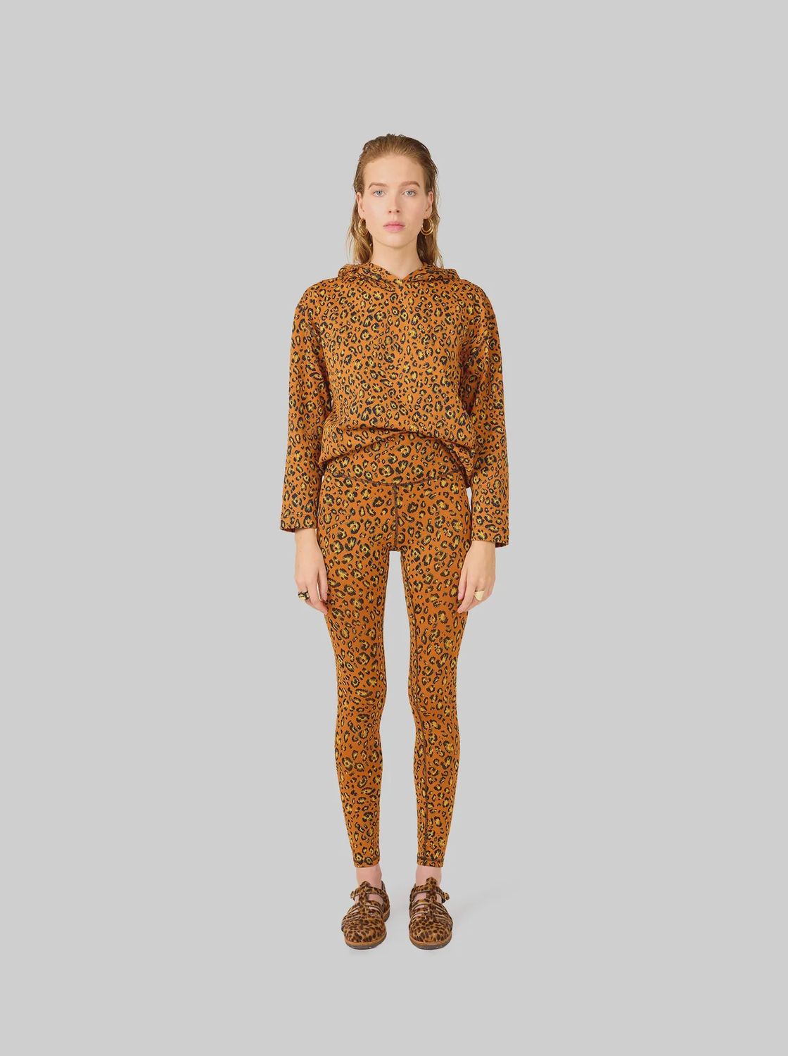 Glue legging ochre leopard, Size: m