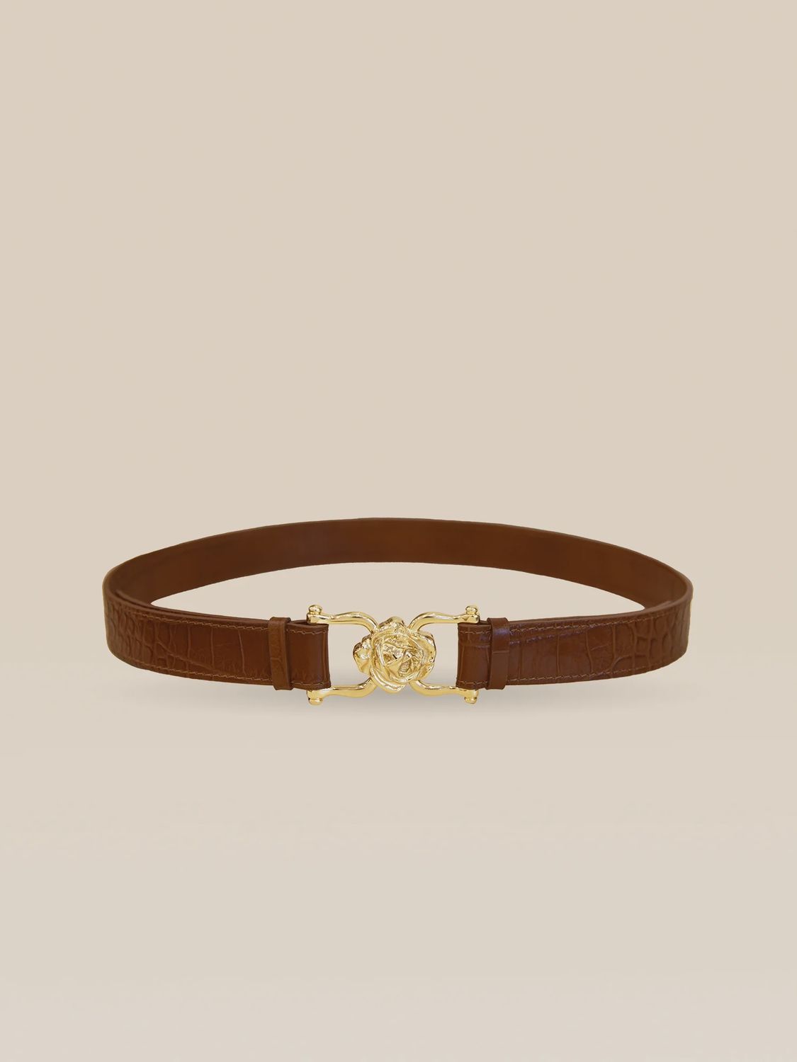 Rosie belt chocolat croco, Size: s