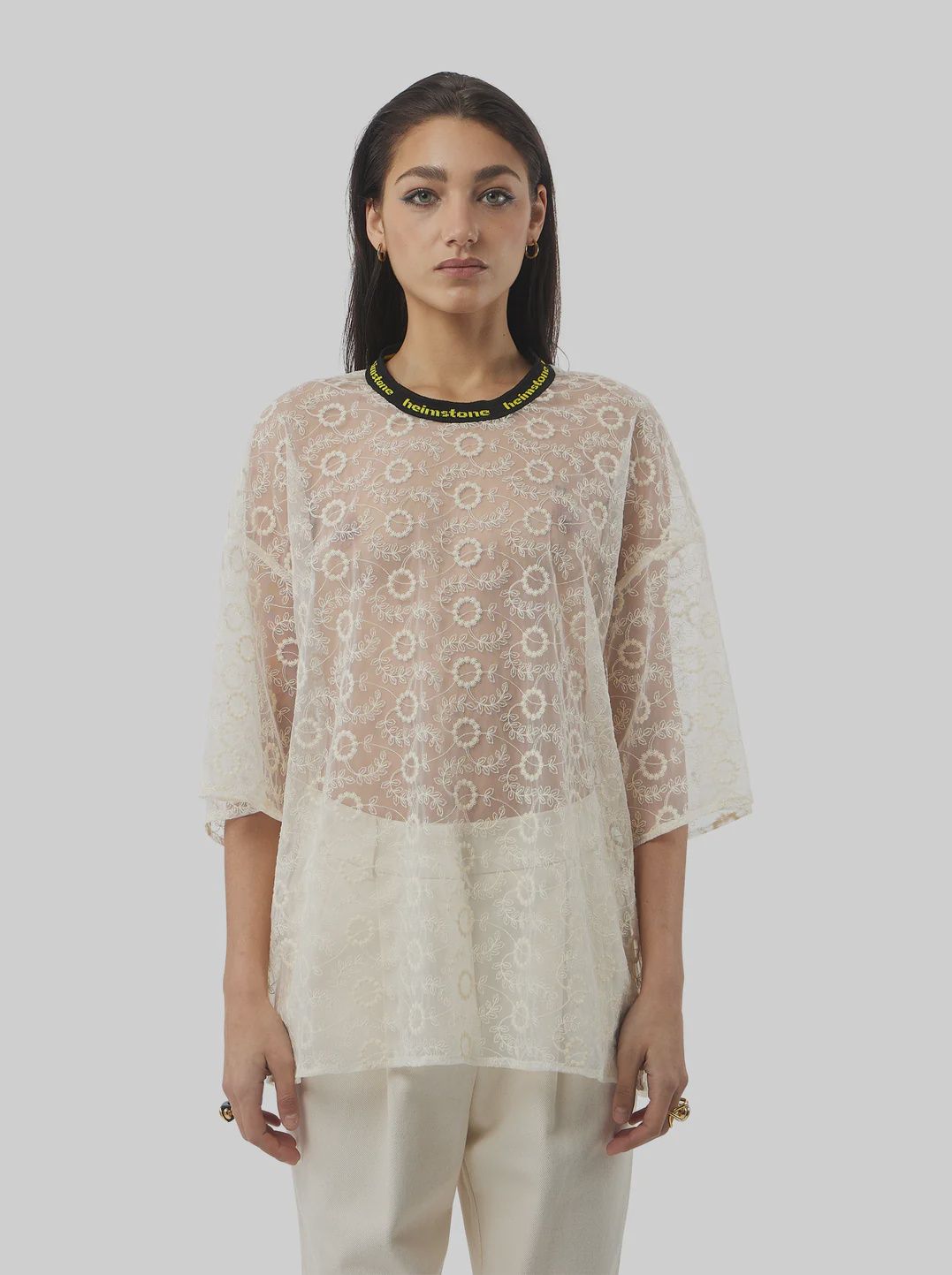 Basket t-shirt ecume lace