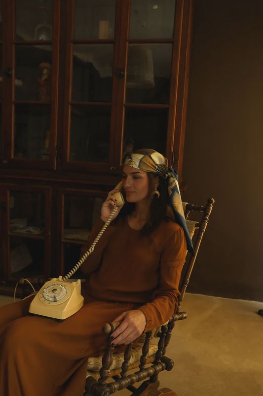 110cm silk carré Tarot of Marseille, navy blue