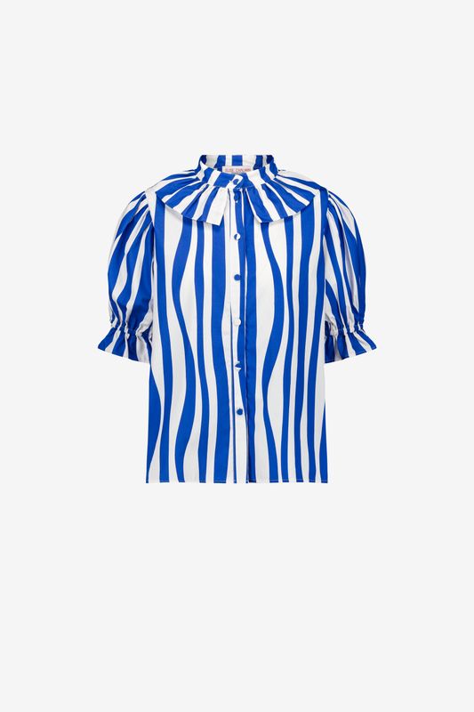 Coline blue lines blouse
