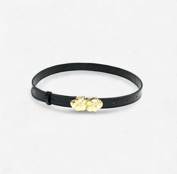 Adèle belt croco black