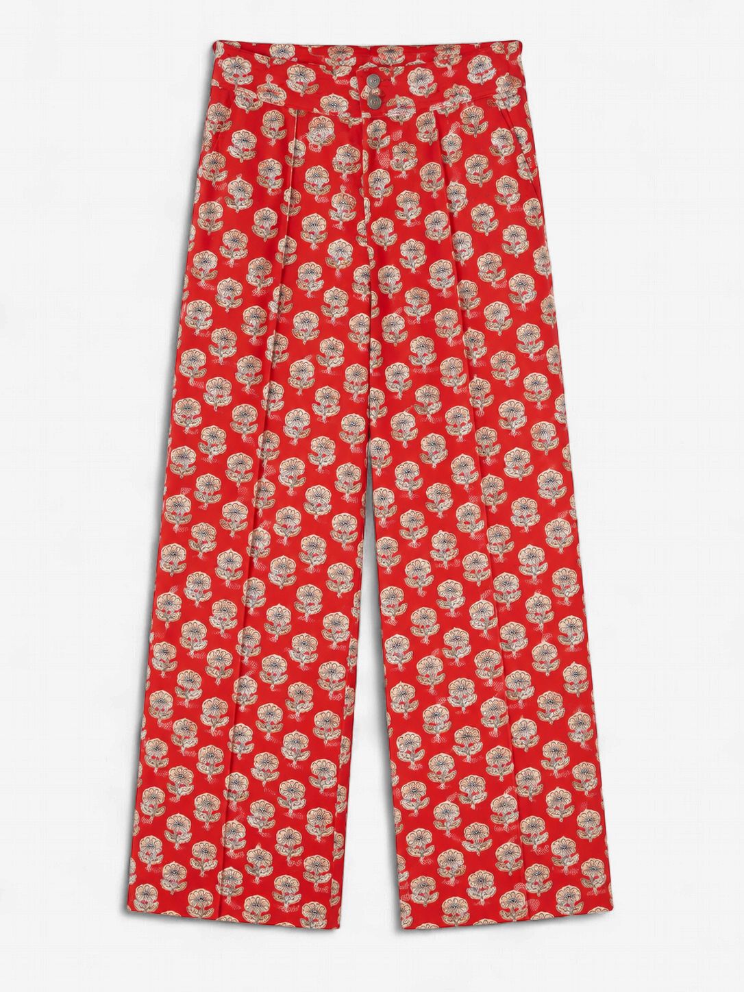 Douglas pants, red flowers denim, Size: 36