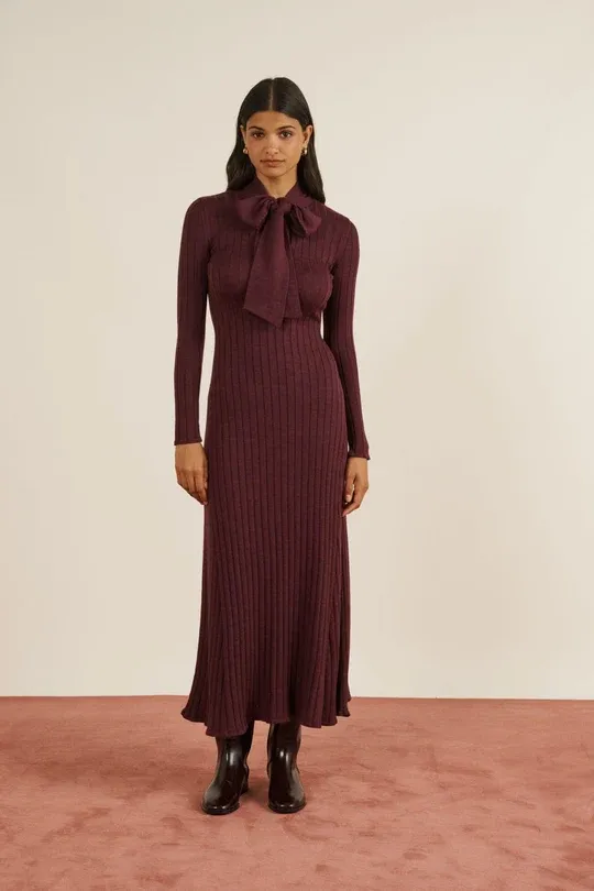 Madeleine, dress, plum